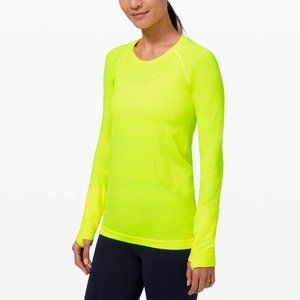 lululemon Swiftly Tech Long Sleeve - Highlighter - Size 6
